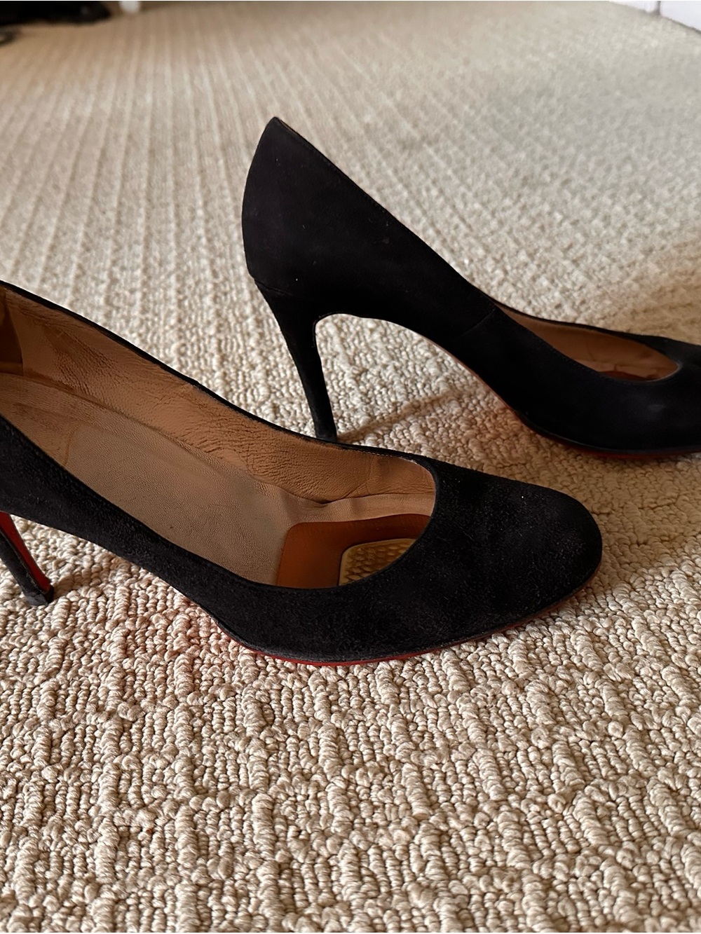 Christian Louboutin Black Women's Suede High Heel Pumps size 41